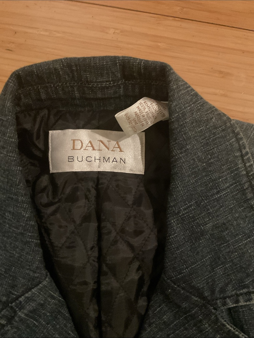 Dana Buchman Dark Blue Denim Jacket Blazer - Picture 3 of 5